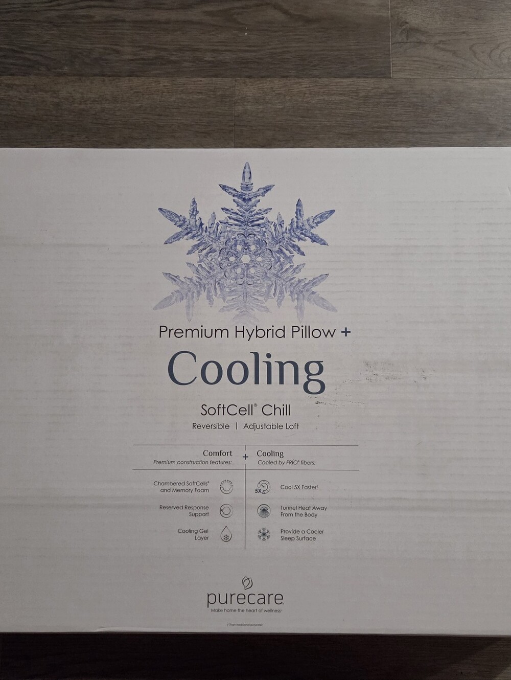 PureCare Cooling Premium Hybrid Pillow + (Blue)
